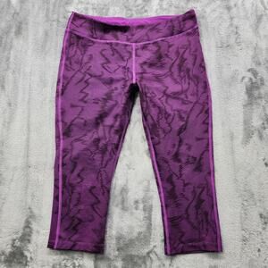 Impact Jillian Michaels‎ Leggings Womens L Purple Cropped Capri Yoga Gym Workout